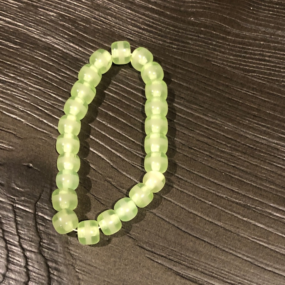 Lime Green Beaded Bracelet